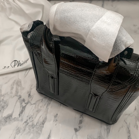 3.1 Phillip Lim Black Patent Mini Pashli Satchel - Picture 7 of 9